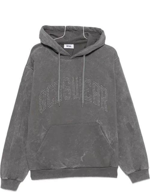 Studded-logo Long-sleeve Hoodie