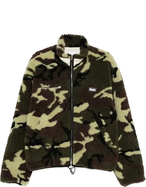 Camouflage-print Logo-embroidered Jacket