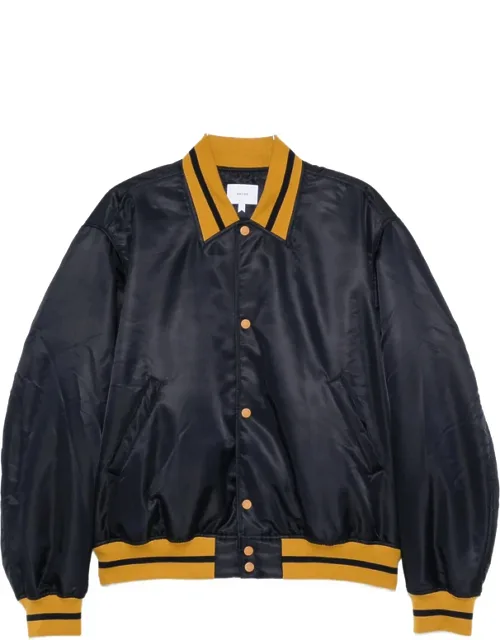 Logo-patch Striped-trim Jacket