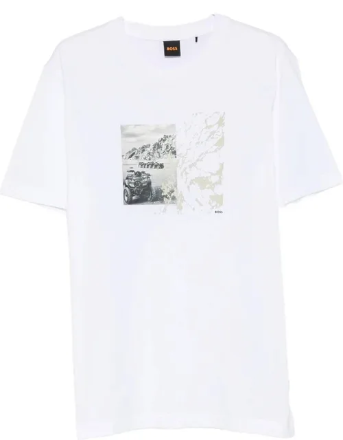 Graphic-print T-shirt With Crew Neck And Short Sleeves