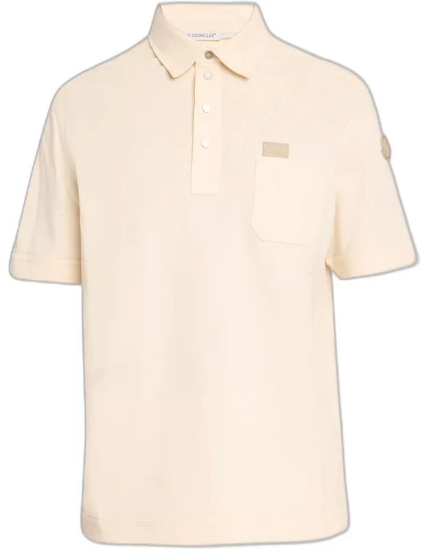 Cotton Leather-label Polo Shirt