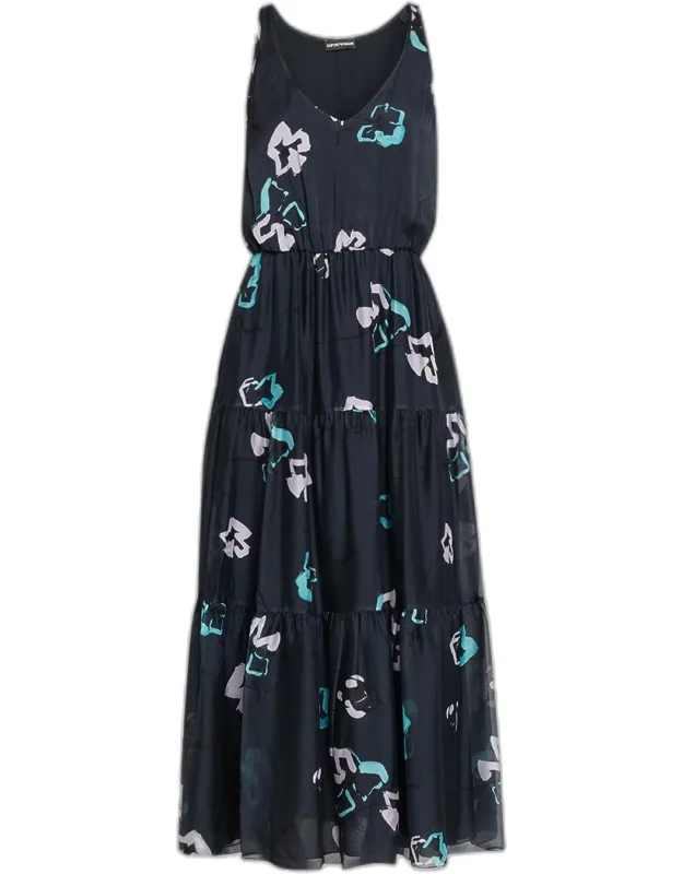 Tiered Floral-print Maxi Dress