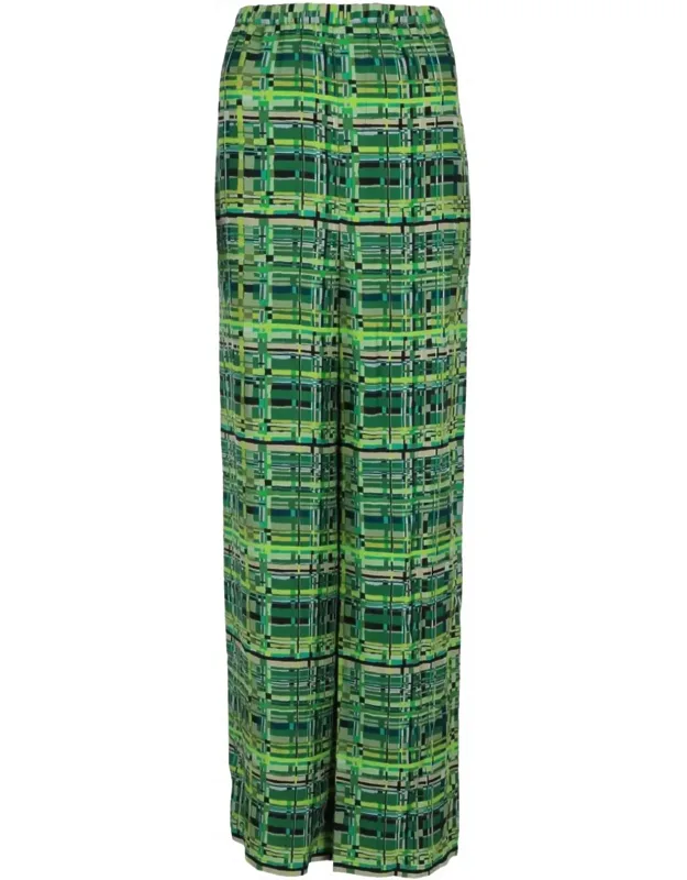 Geo Silk Wide-leg Pants