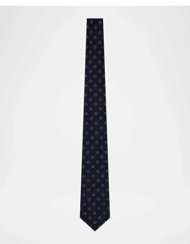 Geometric Box Jacquard Silk Tie
