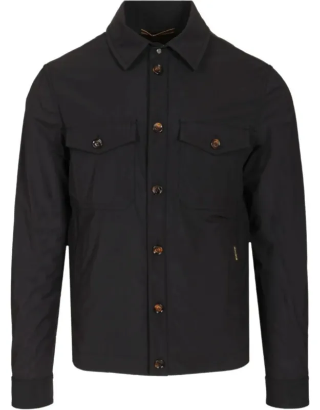 Ade Ac Horn Buttons Flap Pocket Polyamide Shirt Jacket