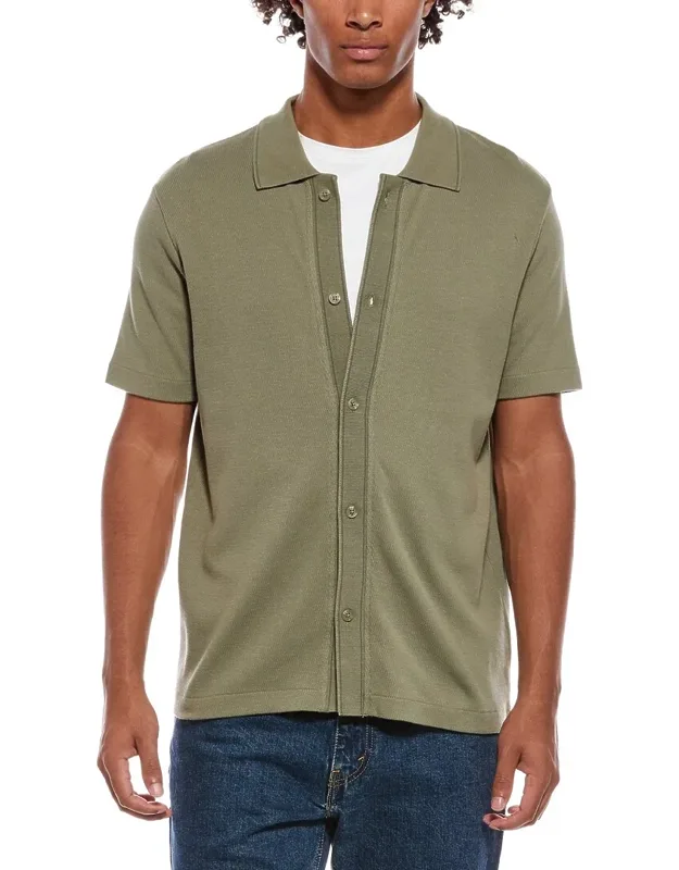 Jacquard Knit Button Shirt