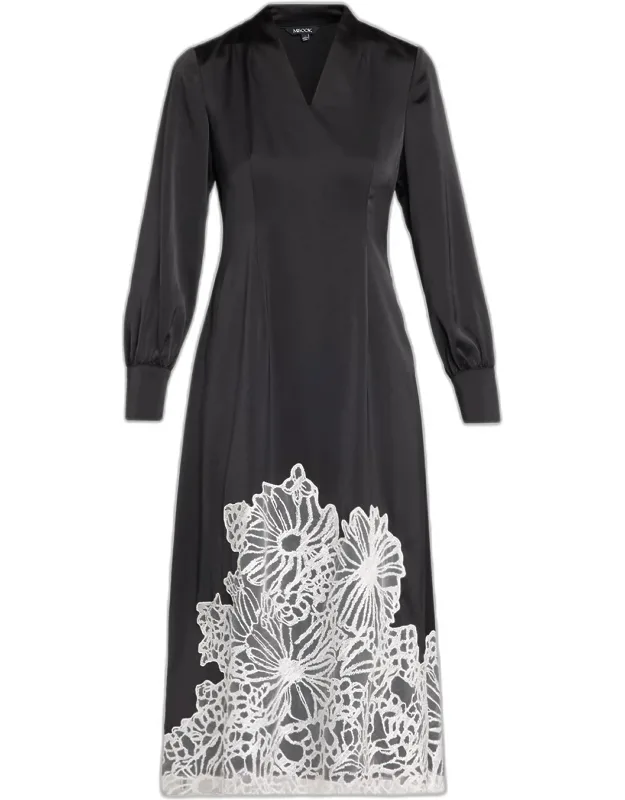 Fit & Flare Lace Midi Dress