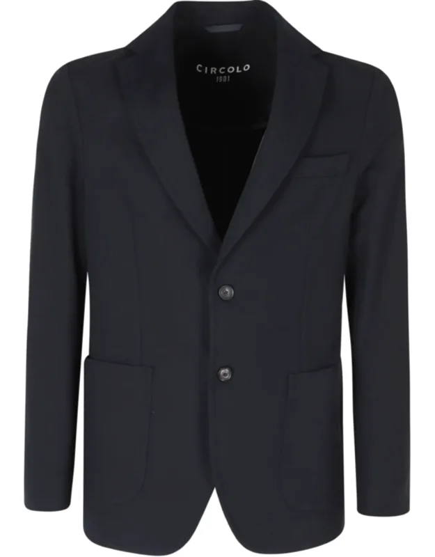 Single-breasted Fleece Cotton-blend Blazer