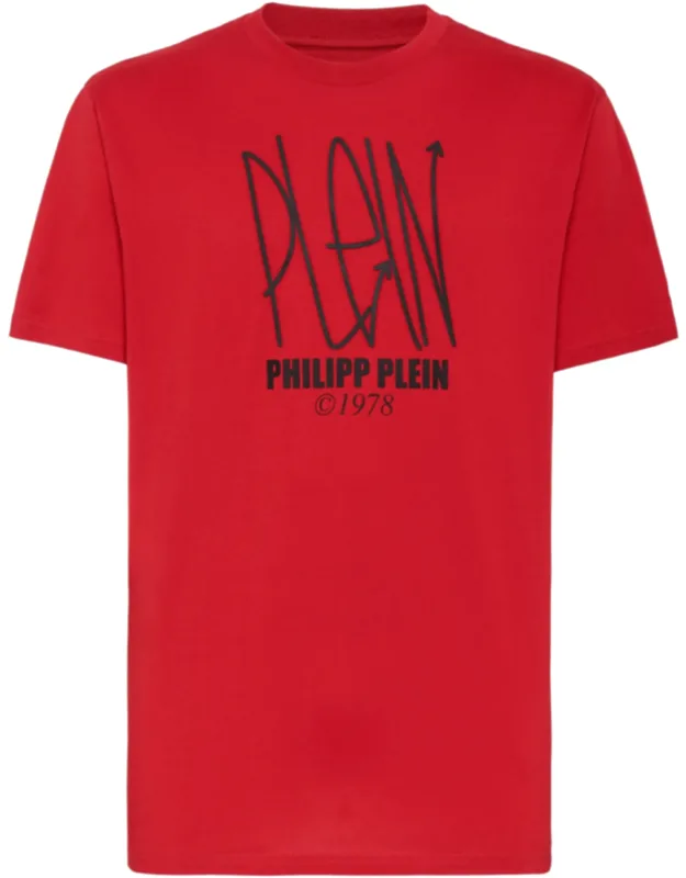 T-shirt With Round Neck And Skull Design
