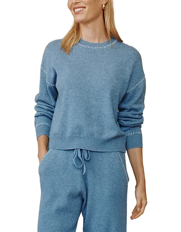 Cashmere & Wool-blend Crew Neck Sweater