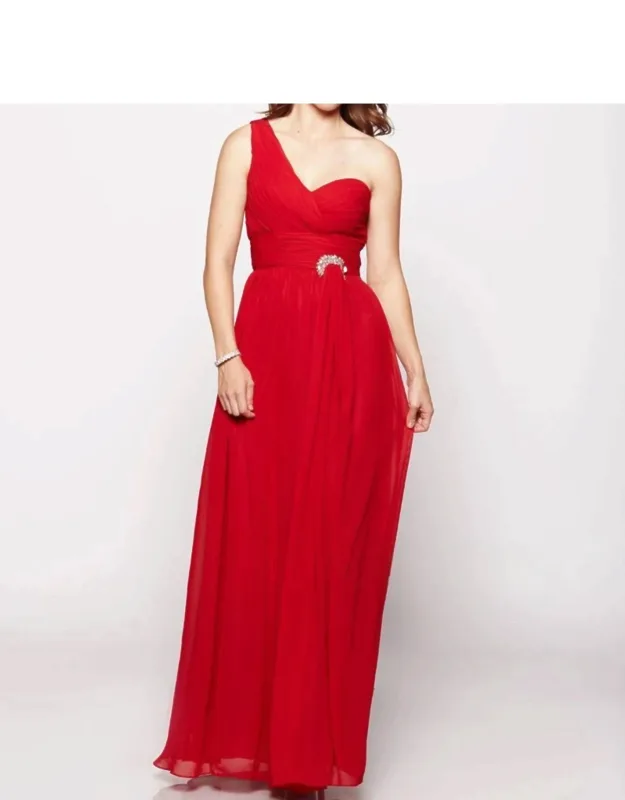 Goddess Maxi Dress In Claret