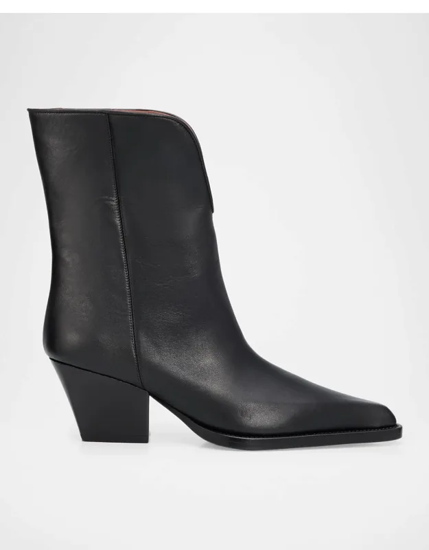 Jane Ankle Boots With V-cut Front And Block Heel