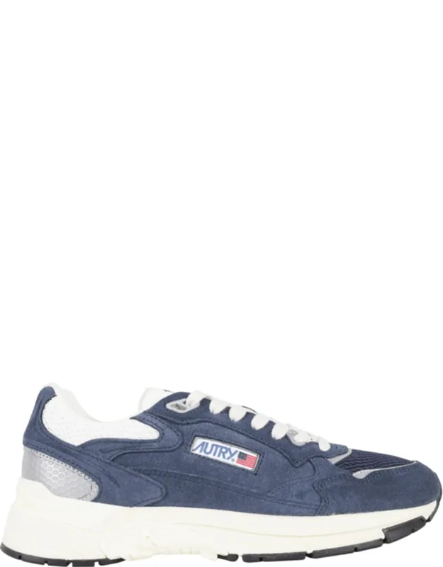Hyperway Low Suede Mesh Leather Sneakers