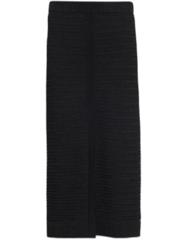 Ottoman Knit Maxi Skirt