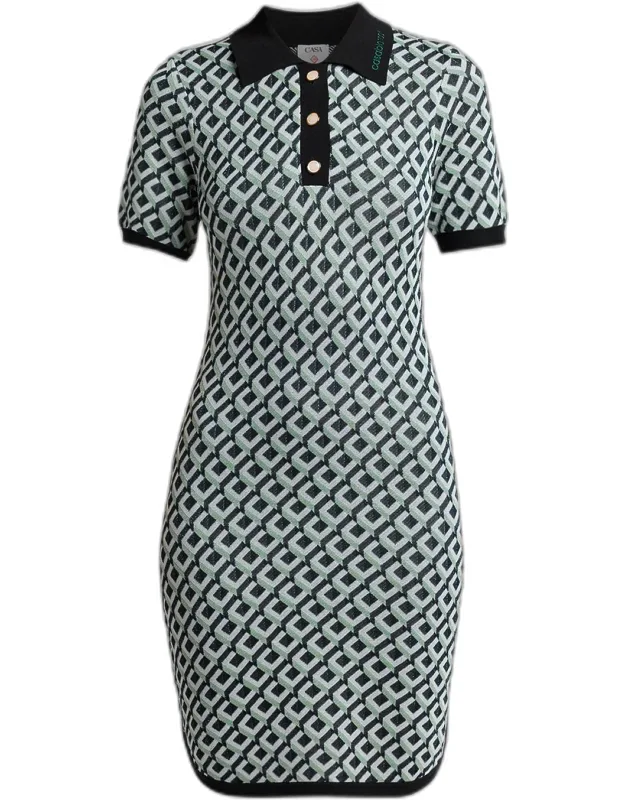 Cubist Monogram Mini Polo Dress