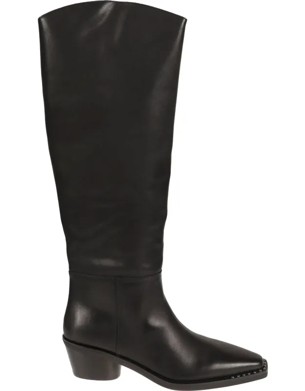 Tall Slouched Studded Boots