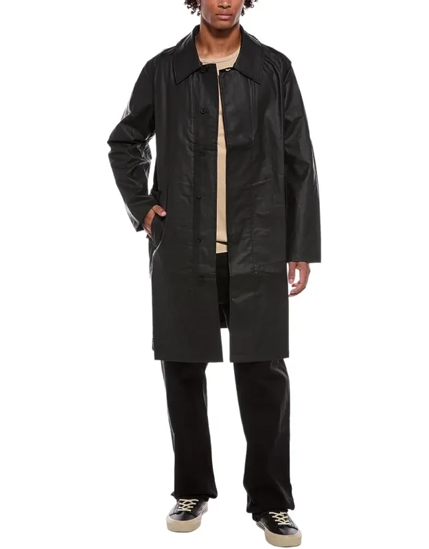 Linen-blend Trench Coat