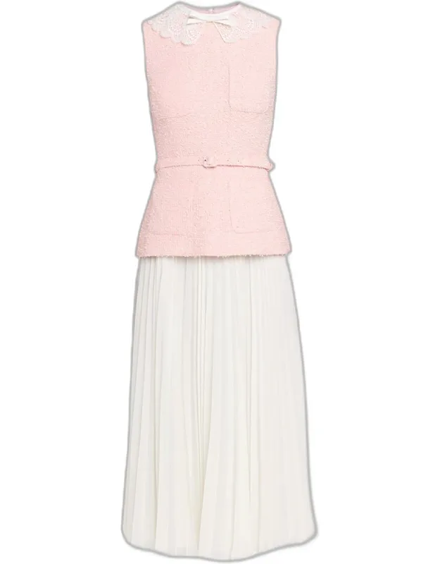 Boucle Lace Midi Dress