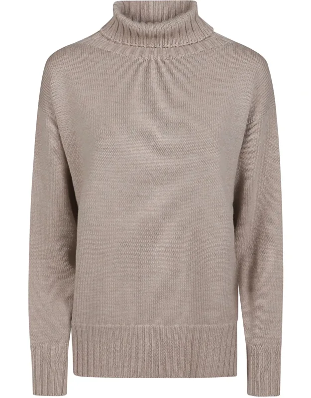 Relaxed Fit High Turtleneck Sweater