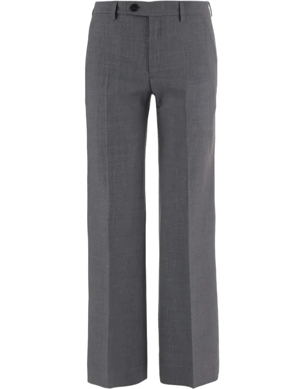 Tailored Pressed-pleat Stretch-wool Formal Pants