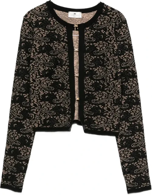 Lace-pattern Logo-plaque Sweater