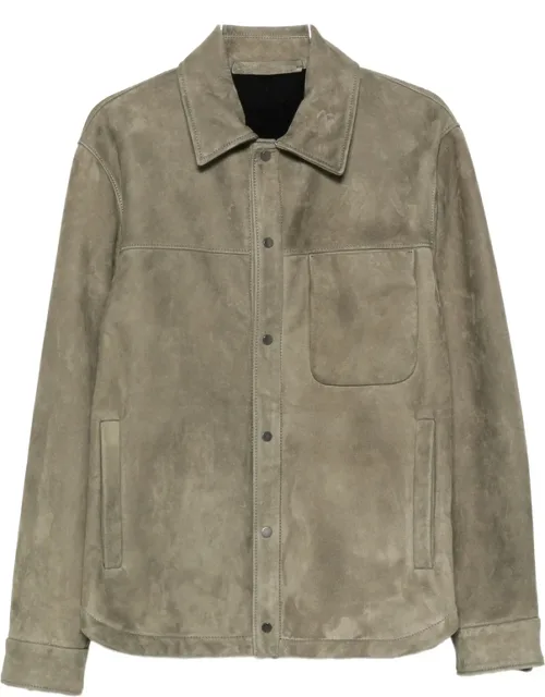 Suede Press-stud Jacket
