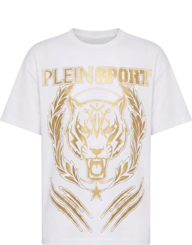 _round Neck T-shirt With Premium Cotton And Distinctive Tiger Graphic_