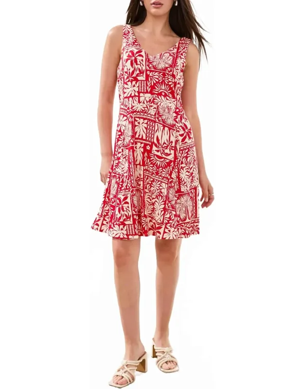 Sleeveless V Neck Dress