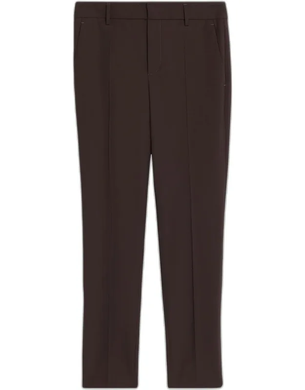 Wool Slim-leg Split Hem Pants
