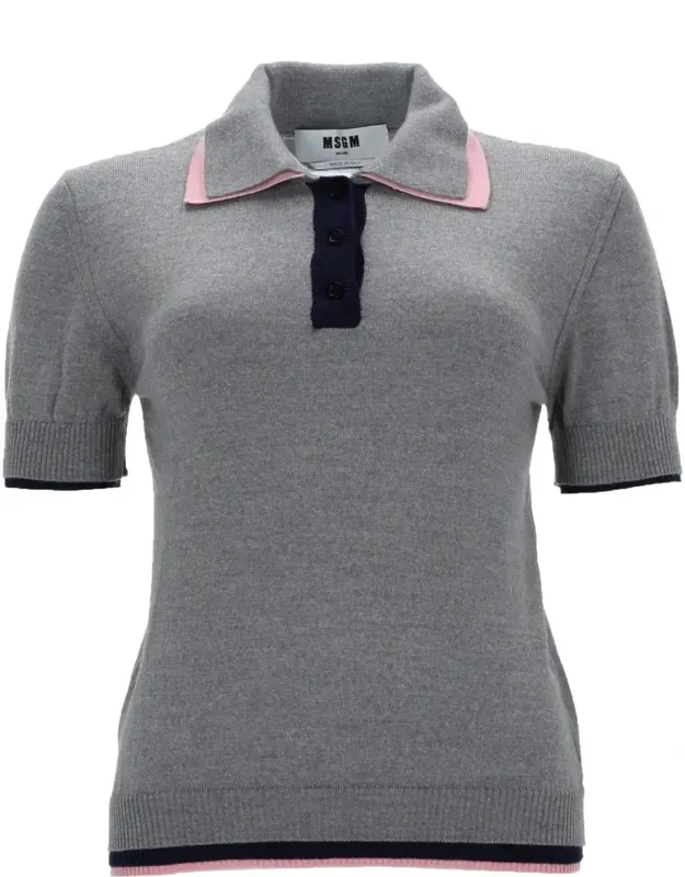 Merino Wool Contrast-trim Polo Shirt