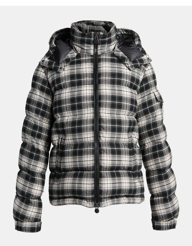 Airor Check Down Hooded Puffer Jacket