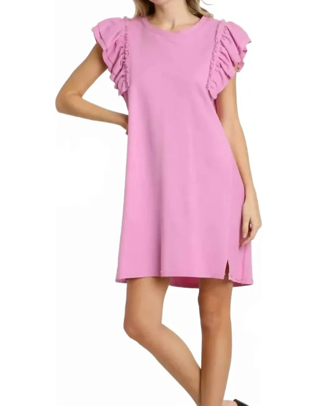Ruffle Sleeve Dress