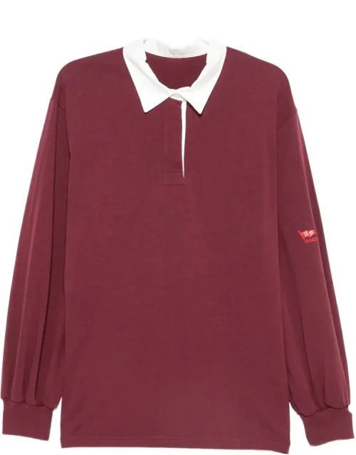 Embroidered-logo Polo Sweater