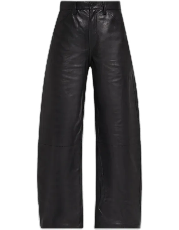 Tribeca Leather Wide-leg Pants