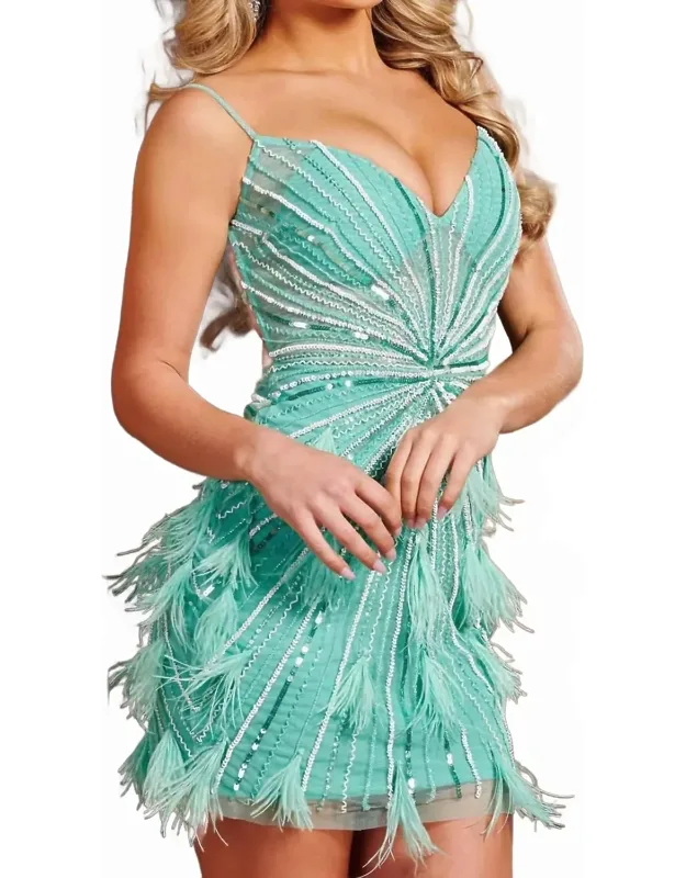 Feather Detail Dress