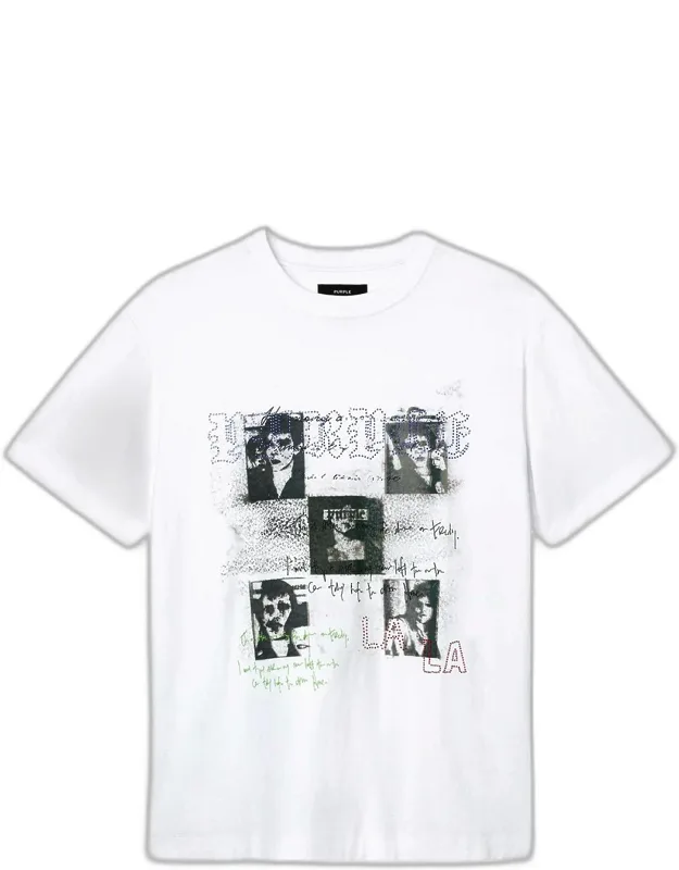 Textured Jersey Crystal-logo Graphic T-shirt