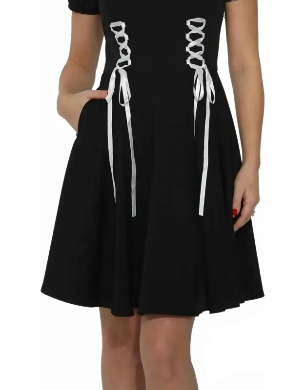 Trim Gothic Swing Dress