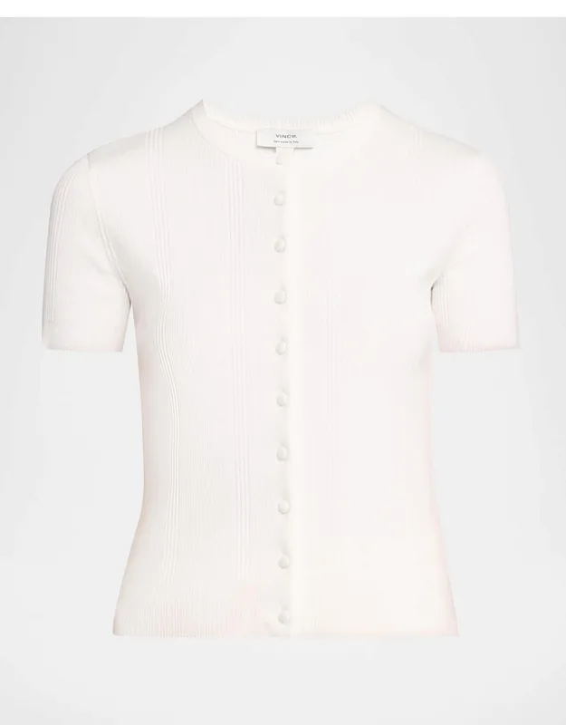 Rib-knit Cotton Cardigan