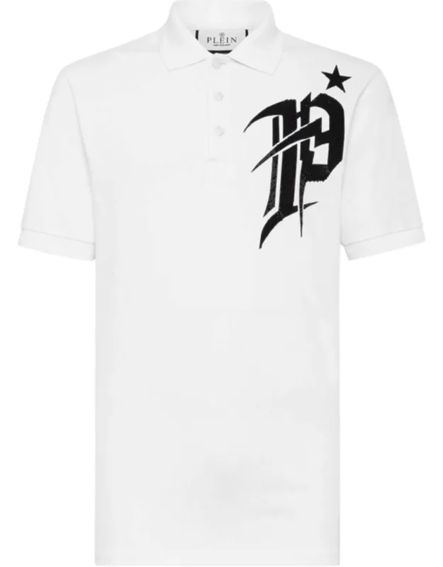 Slim Fit Polo Shirt With Crystals