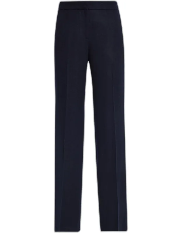 Flare-leg Camel Hair Pants