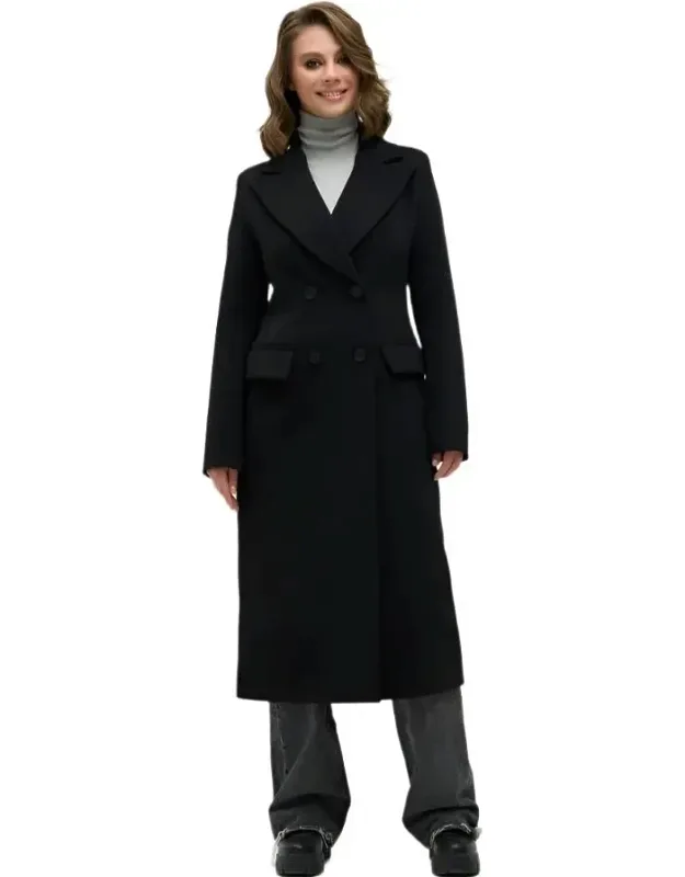 Tailored Wool Blend Overcoat