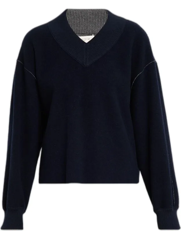 Reversible V-neck Sweater