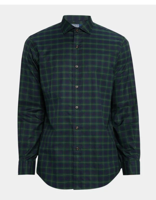 Classic Fit Plaid Twill Button-down Shirt