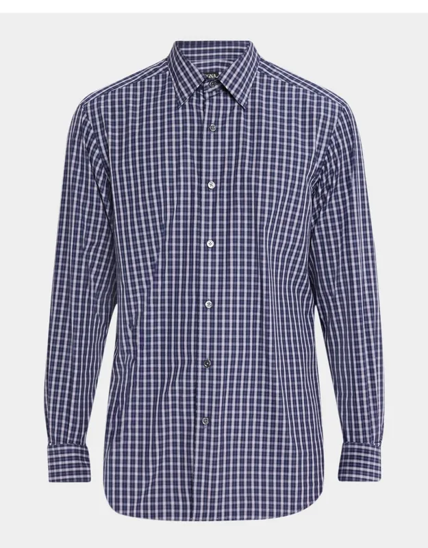 Centoquaranta Cotton Plaid Button-front Shirt