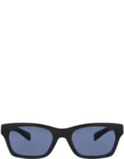 Square-frame Recycled Acetate Sunglasses With Metallic Hinge