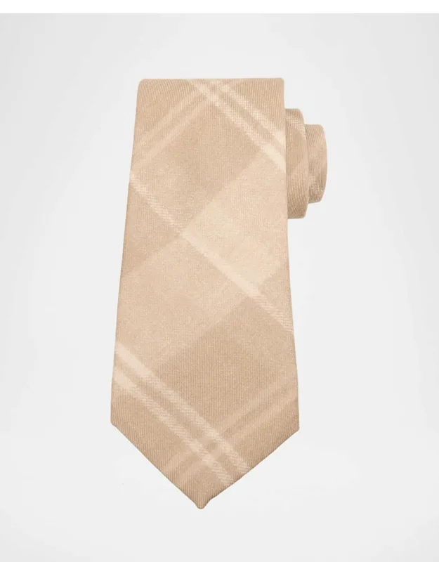Plaid Cashmere-silk Tie