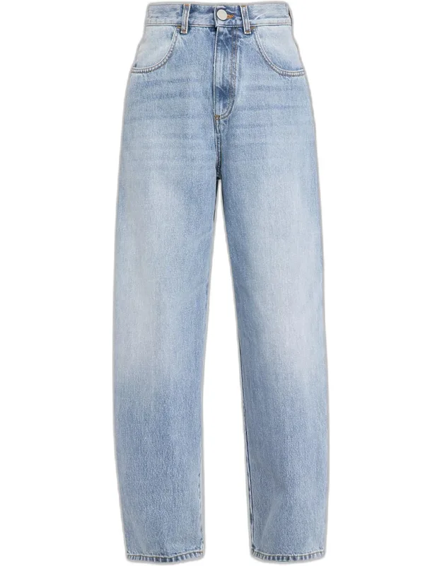 Berber High-rise Barrel-leg Jeans