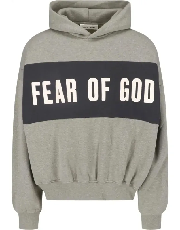 Cotton Contrast Logo Hoodie