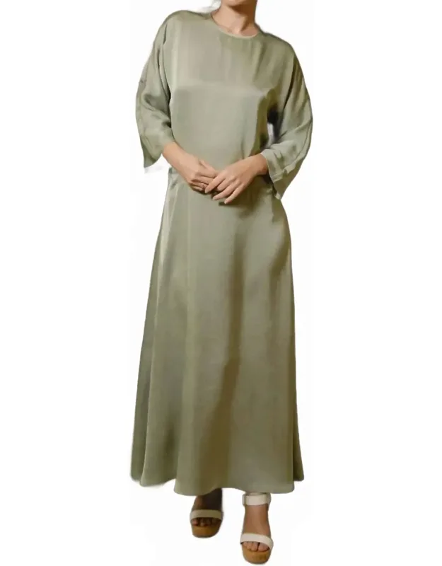 Crushed Satin Dress