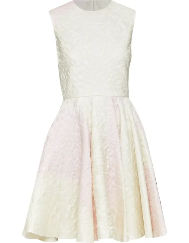Cloque Jacquard Flare Dress